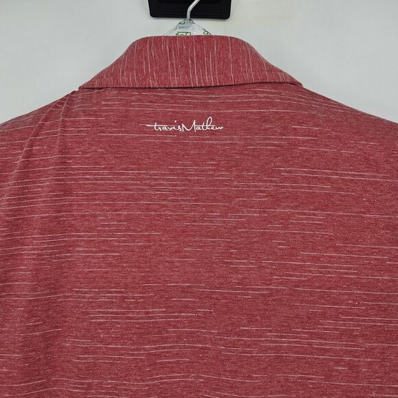 Travis Mathew Polo Shirt Mens XXL Short Sleeve Striped Golf Casual Preppy - Picture 4 of 10